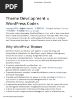 Theme Development WordPress Codex