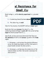 Channel Resistance For Small VDS