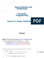 Lec 7 Scope, Static Methods