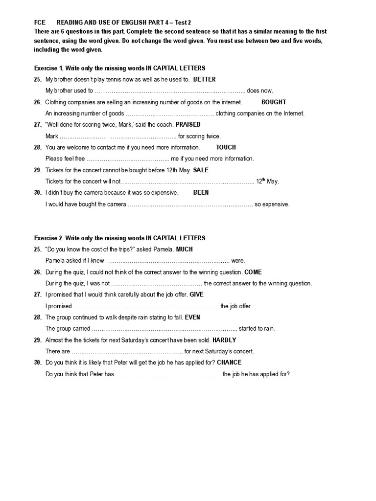 Reading And Uoe Part 4 Test 2 Pdf