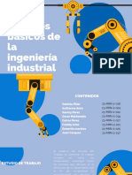 Presentación Proyecto Industrial Mecanizado Ilustraciones Azul y Amarillo