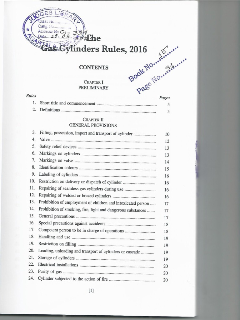 Gas Cylinder Rules, 2016 PDF