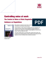 The Control of Noise at Work Regulations 2005 Guidance On Regulations