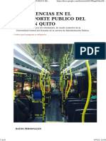 Ineficiencias en El Transporte Publico Del Cantón Quito