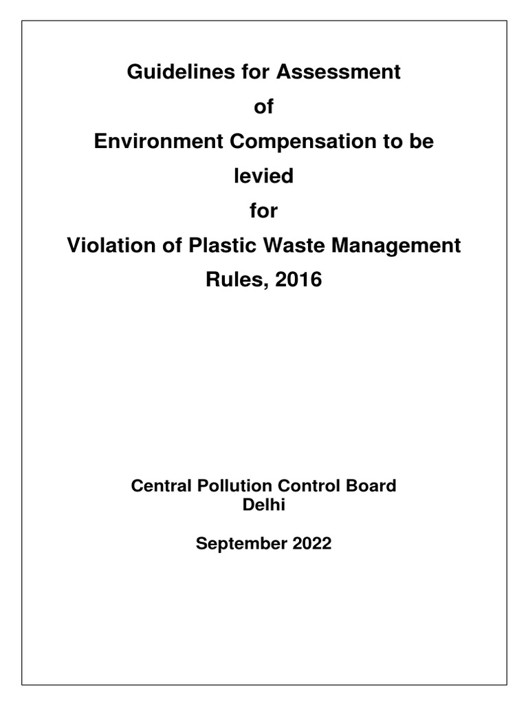 Plastic Waste Management Rules PDF