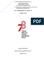 PROPOSAL DANA KEGIATAN HUT RI Ke-78 DUSUN BOJONG