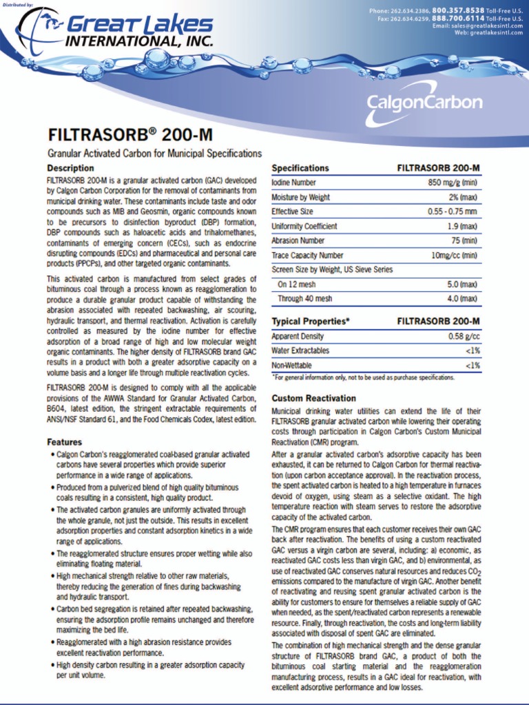 CalgonCarbon Filtrasorb 200M PDF