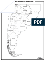Mapa de Argentina Con Nombres para Imprimir