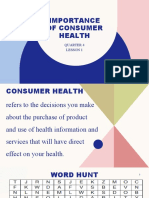Importance of Consumer Health