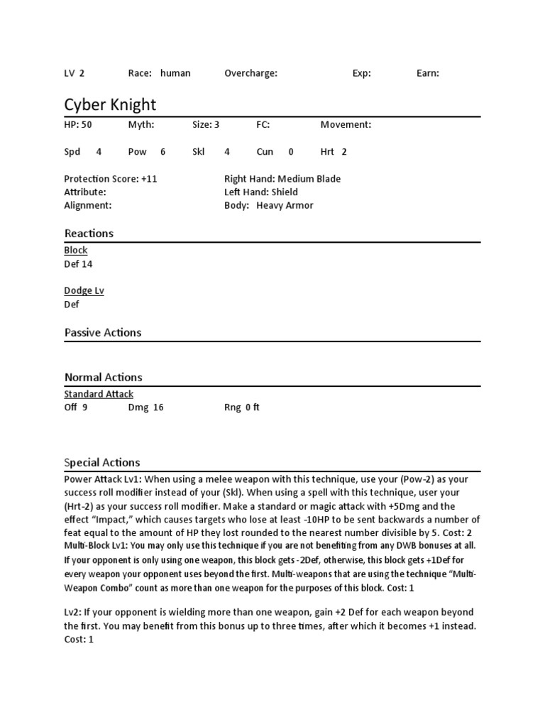 Cyber Knight Pdf