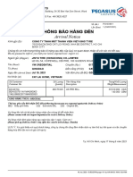 Thông Báo Hàng Đến Arrival Notice: Pegasus Logistics Co., Ltd