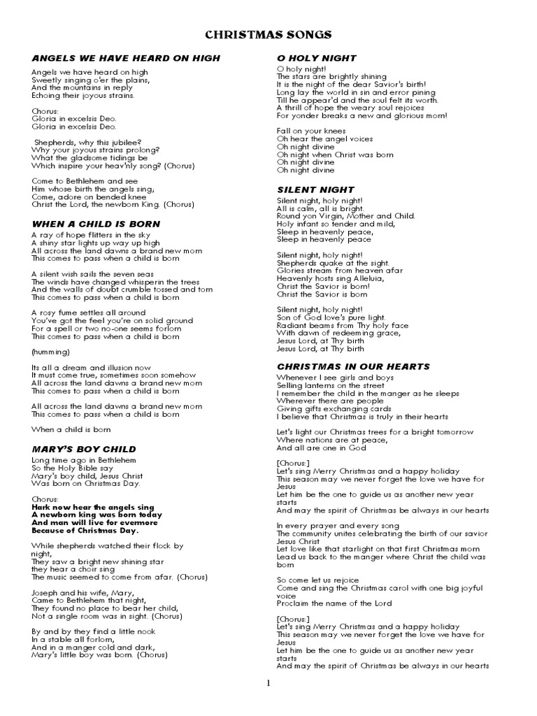 Gloria 2024 christmas song