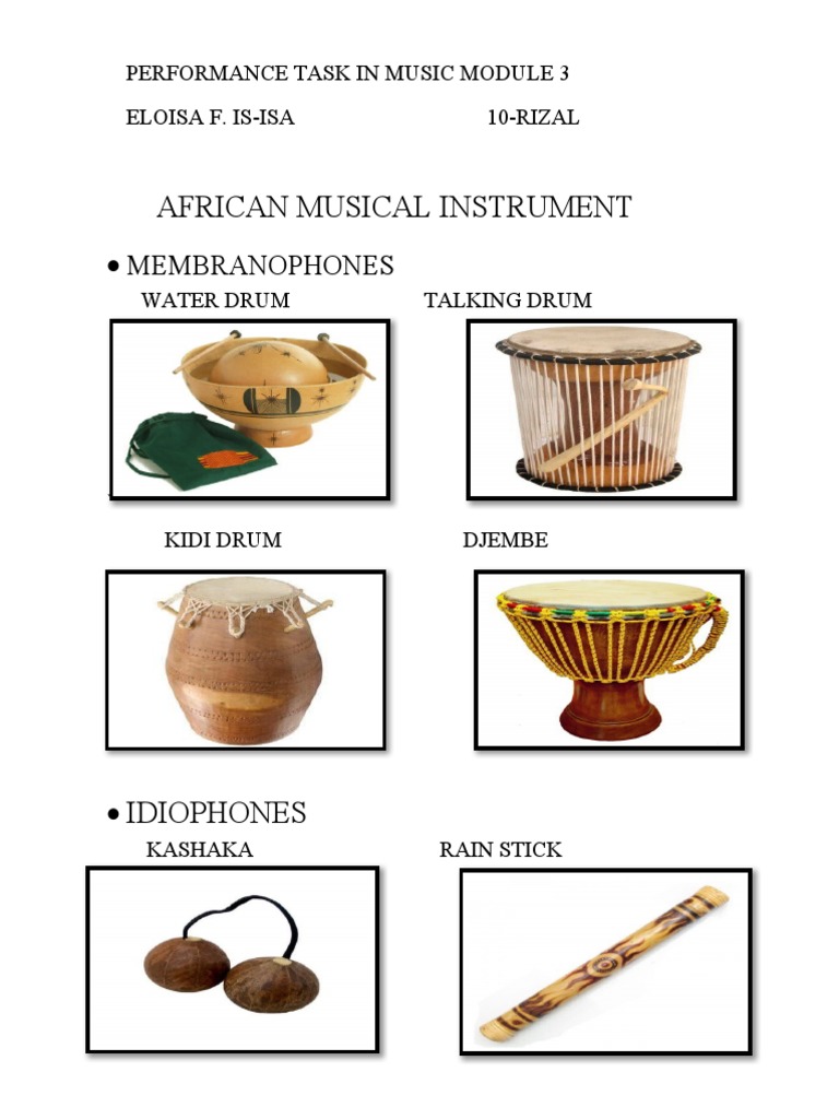 African Musical Instrument Membranophones PDF