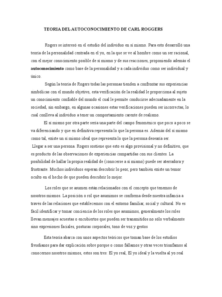 El Autoconocimiento Pdf Las Emociones Teoría