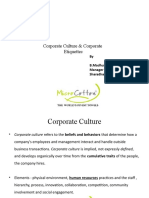 Corporate Culture & Ettiquettes