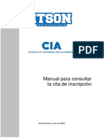 Manual para Consultar Cita de Inscripcion