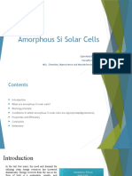 Amorphous Si Solar Cells