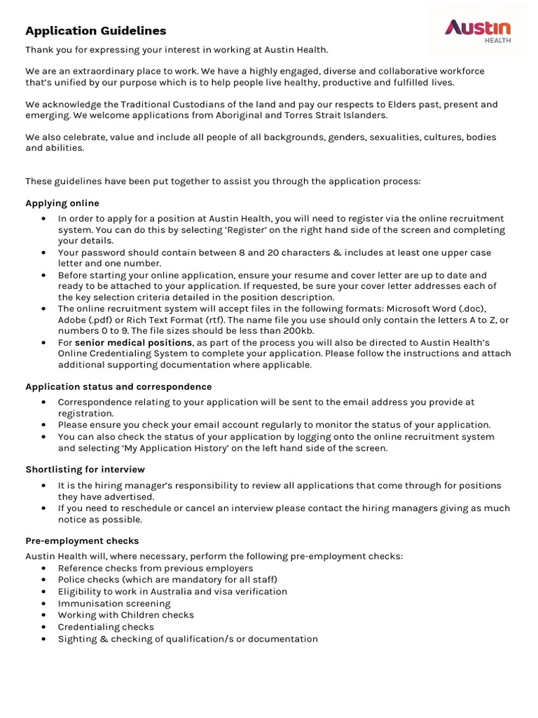 Application Guide | PDF | Recruitment | Employment