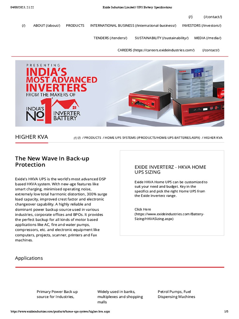 Exide Invertor Pdf Power Inverter Mains Electricity