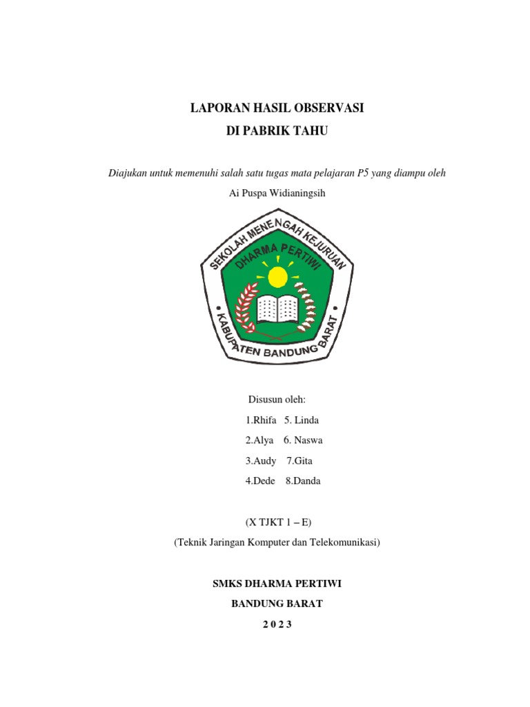 Struktur laporan hasil observasi dalam bentuk diagram atau ilustrasi visual