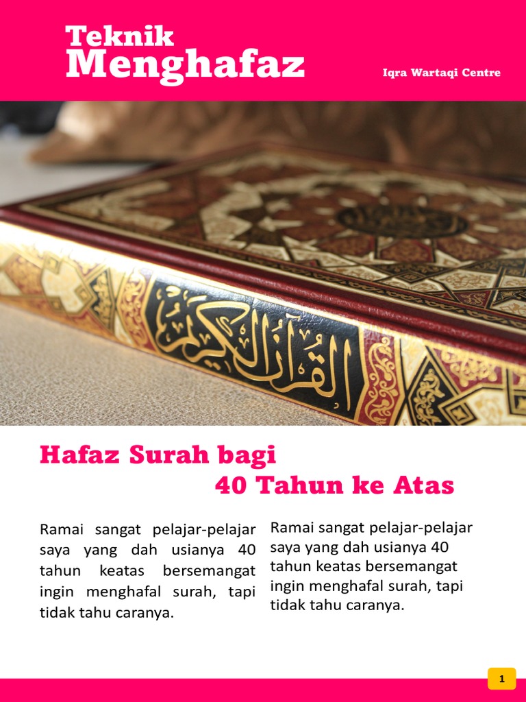 Teknik Hafaz Al-Quran untuk Dewasa | PDF