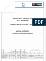 MS for Sheet Piling Installation