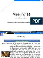 Meeting 14: It Could Happen To You!