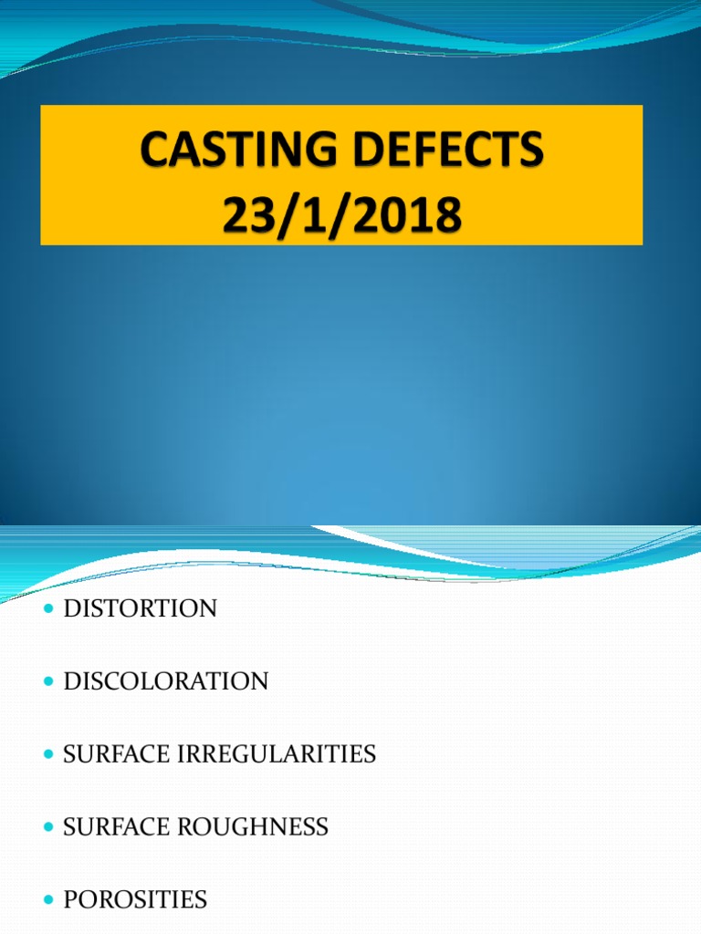 Casting Defects PDF Business Process Mechanical Engineering