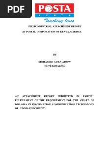 Final Ict Field Industrial Attachment Report