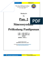 FINALS PAN 2. Sinesosyedad Pelikulang Panlipunan PDF