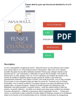 Penser Pour Changer - 11 Façons Dont Les Gens Qui Réussissent Abordent La Vie Et Le Travail PDF - Télécharger, Lire