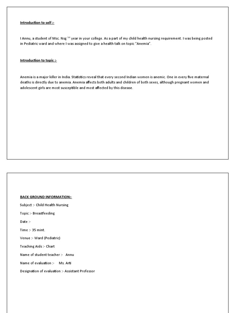 Anemia Health Education PDF Anemia Causes Of Death