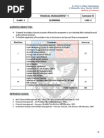 Financial Management Syllabus SYBcom Sem 3