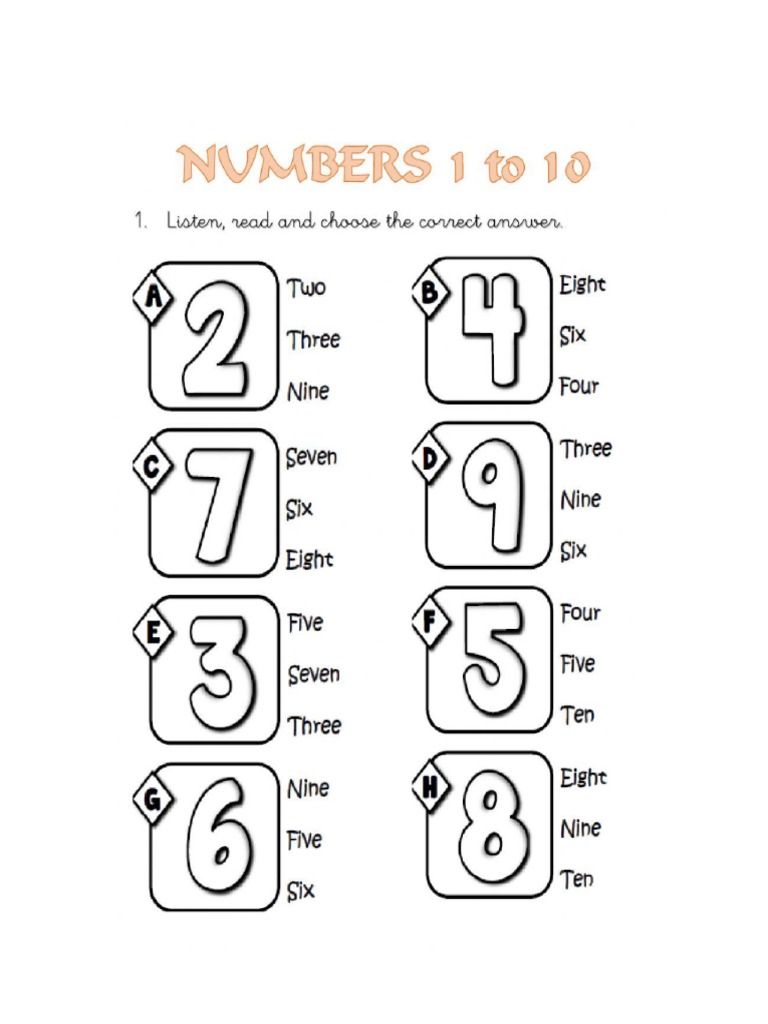 Numbers For Kids | PDF