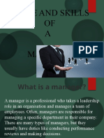 Role of A Manager