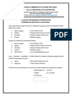 Formulir Rekomendasi Penerbitan Sertifikat Elektronik