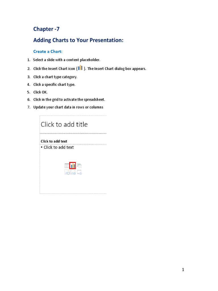 Power Point Chapter - 7 | PDF | Microsoft Excel | Chart