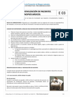 E-03 TÉCNICAS DE MOVILIZACIÓN DE PACIENTES. PRINCIPIOS BÁSICOS v.03
