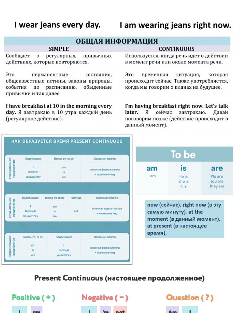 Present Continuous Grammar Exercises | PDF | Language Arts & Discipline
