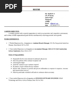 Resume Demo Copy editable