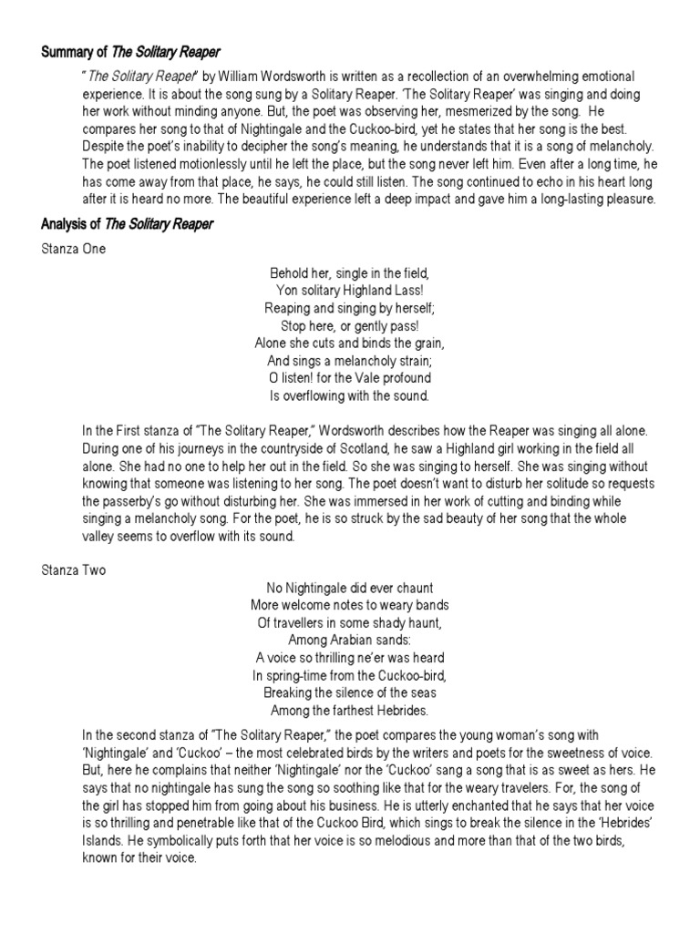summary-of-solitary-reaper-pdf-poetry