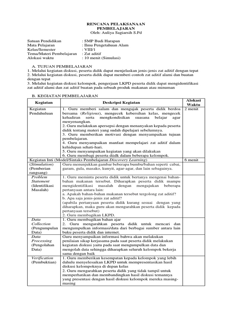 RPP - CGP - 10 - Aditif | PDF