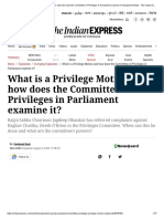 How Does The Committee of Privileges in Parliament Examine It