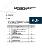 Chestionar de Autoevaluare A Competentelor Personale Destinat Managerilor Si Antreprenorilor