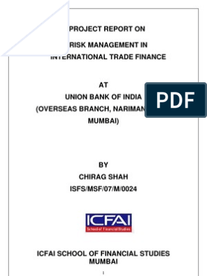 Risk Management In International Trade Finance Market Liquidity