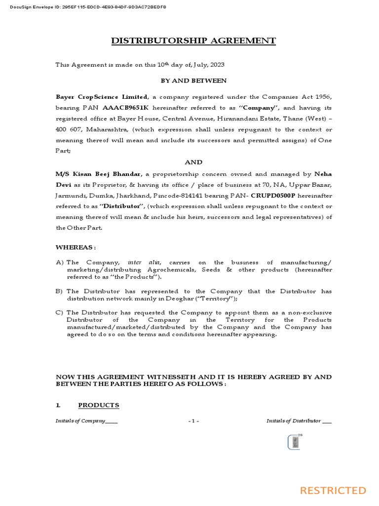 Complete With DocuSign Agreement Kisan Beej | PDF