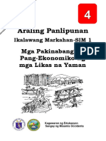 Araling Panlipunan: Mga Pakinabang Na Pang-Ekonomiko NG Mga Likas Na Yaman