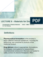 Lecture 8 - Drug Delivery