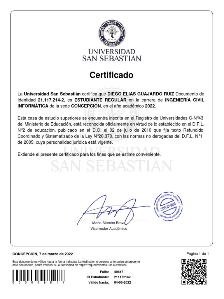 Certificado 1 | PDF