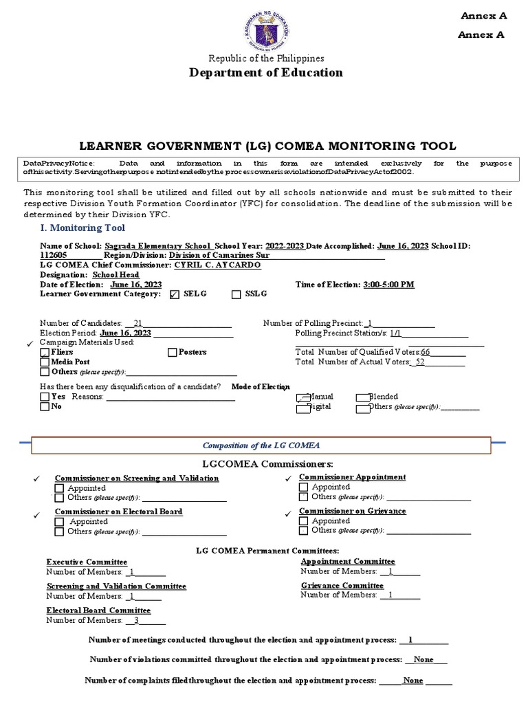 Learner Government Monitoring Tool 2023 | PDF | Government | Democracy